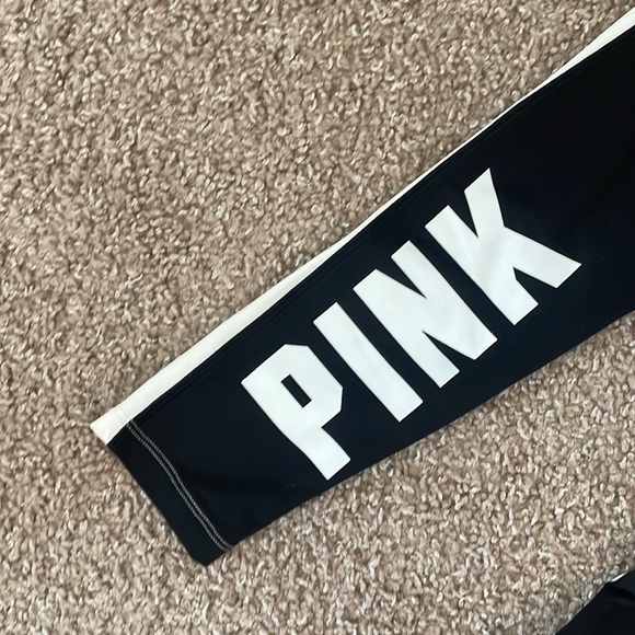 Victorias Secret PINK Cozy Black and White Leggings - Picture 5 of 8